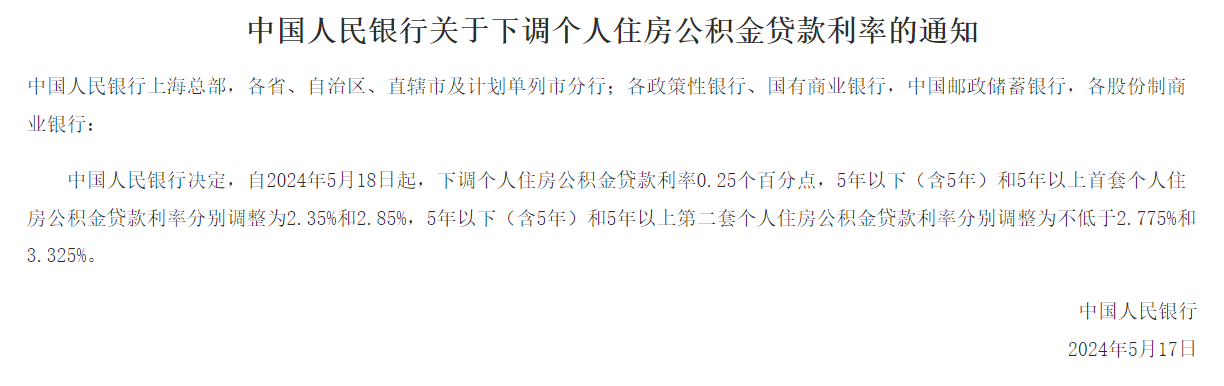 公积金贷款利率下调！2025年1月1日起执行
